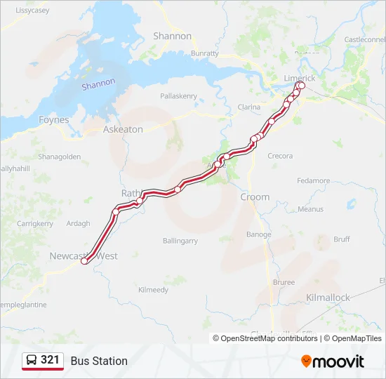 321 Bus Line Map