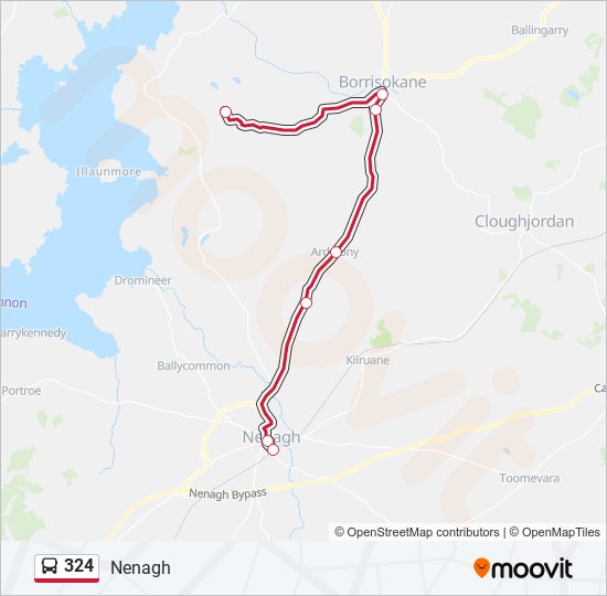 324 bus Line Map