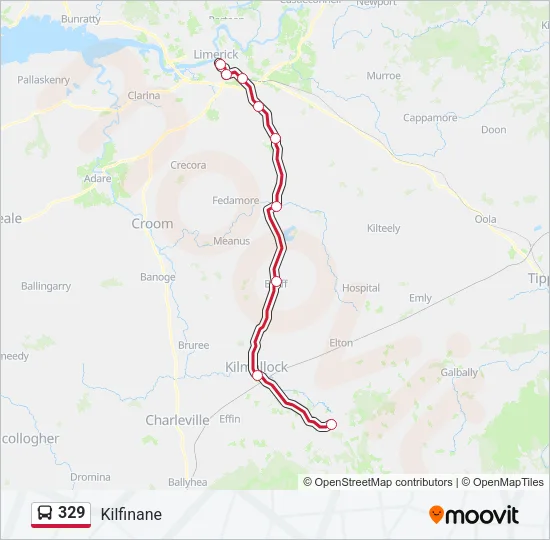 329 Bus Line Map