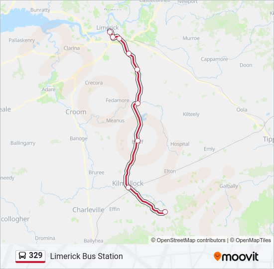 329 Bus Line Map