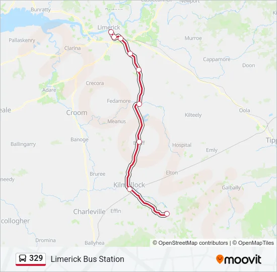 329 Bus Line Map