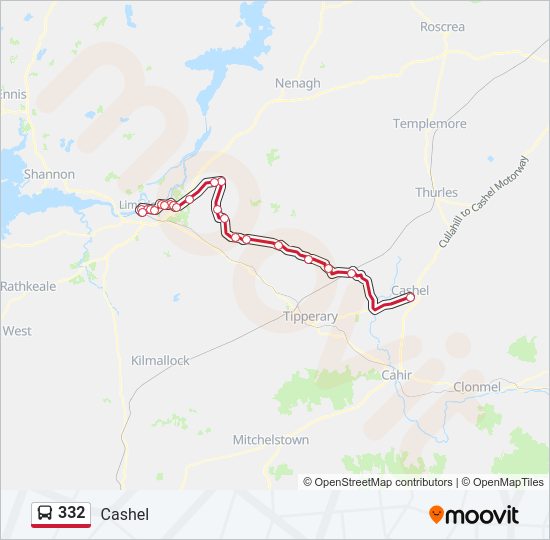 332 Bus Line Map