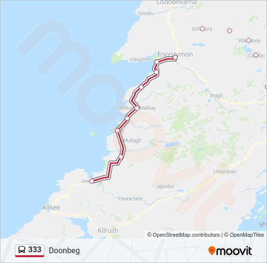 333 Bus Line Map