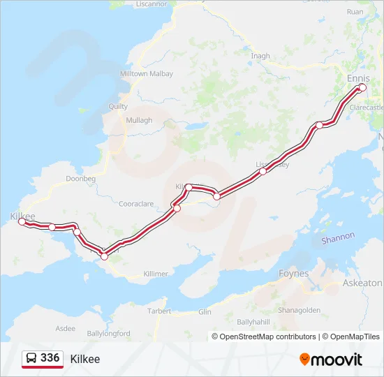 336 Bus Line Map