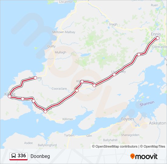 336 bus Line Map