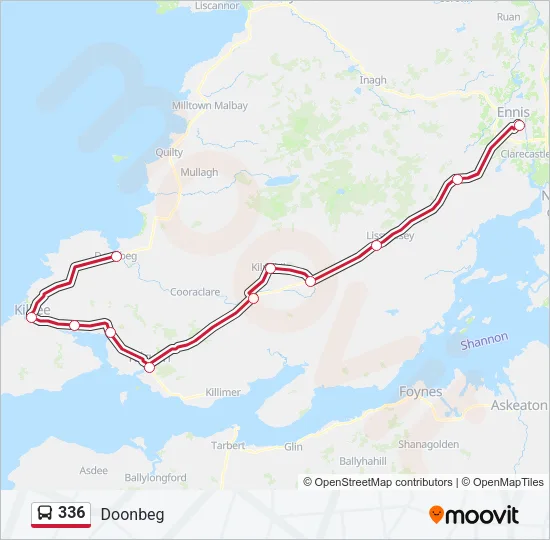 336 Bus Line Map