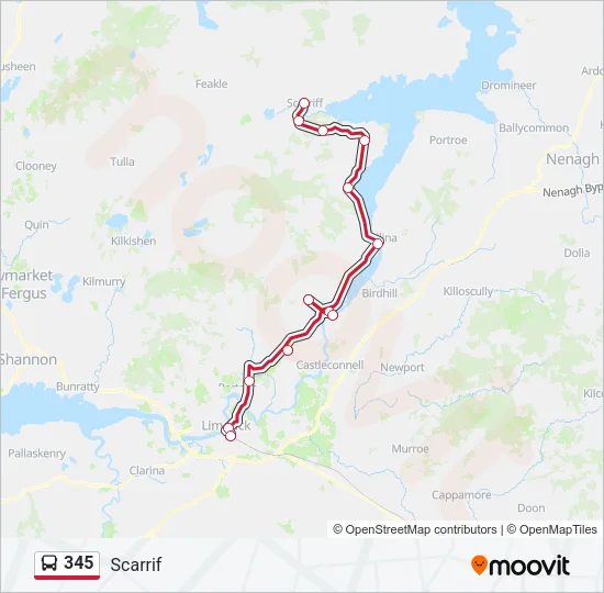 345 Bus Line Map