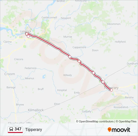 347 Bus Line Map