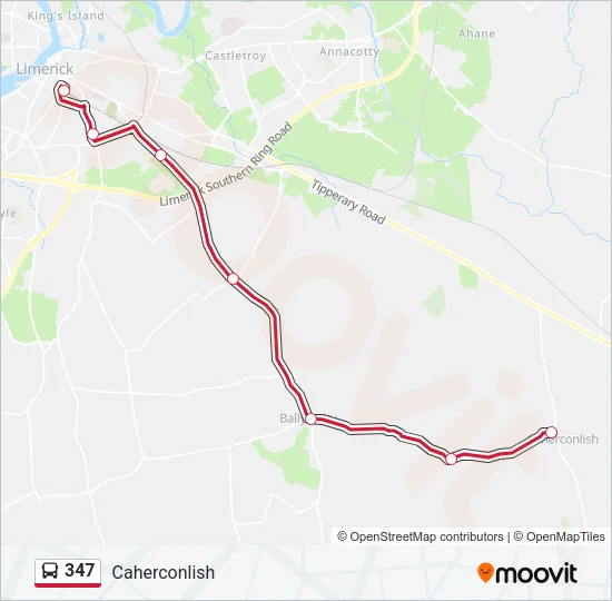 347 Bus Line Map