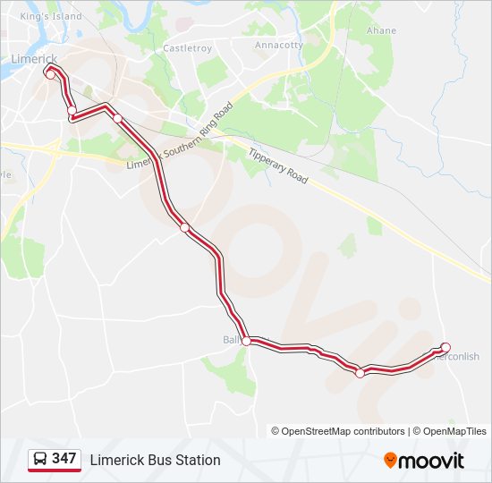 347 bus Line Map