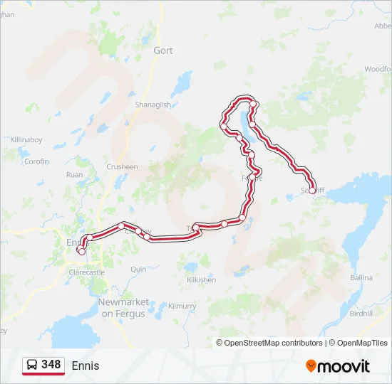 348 Bus Line Map