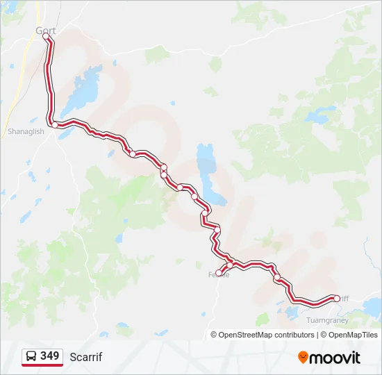 349 Bus Line Map