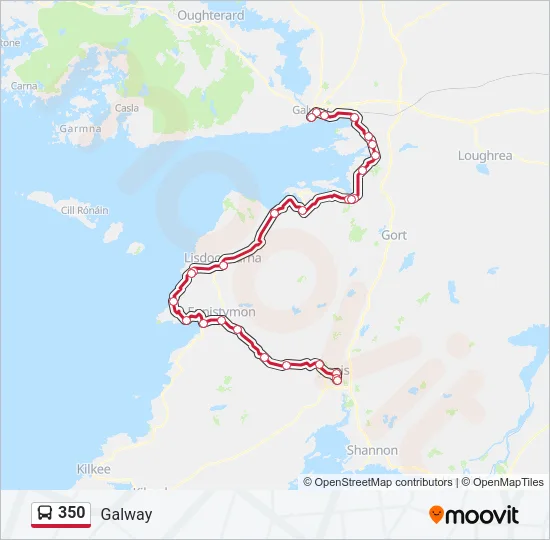 350 Bus Line Map
