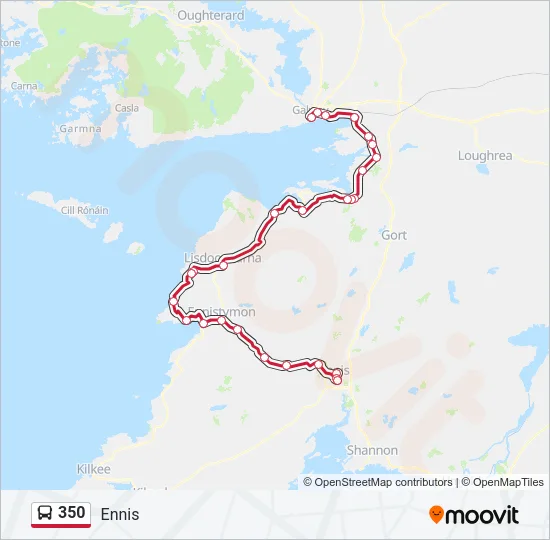 350 Bus Line Map