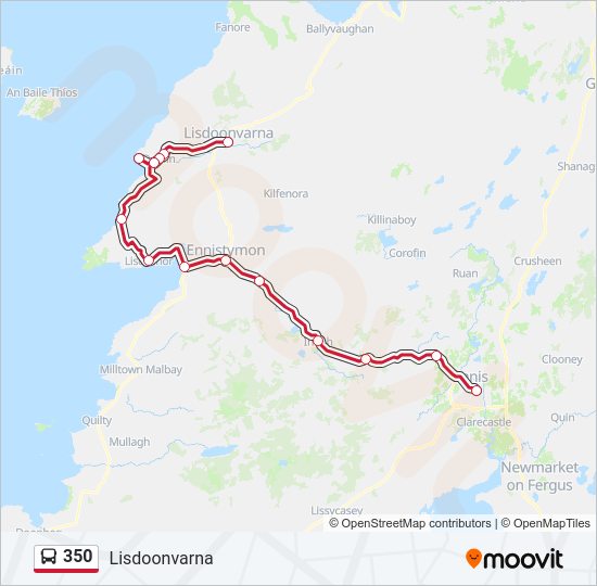 350 bus Line Map