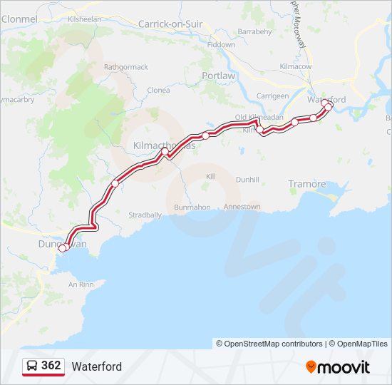 362 Bus Line Map