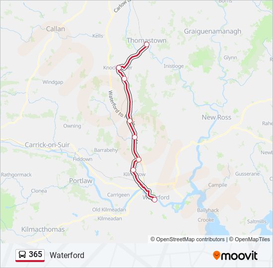 365 Bus Line Map