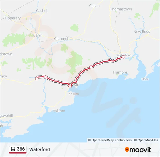 366 Bus Line Map
