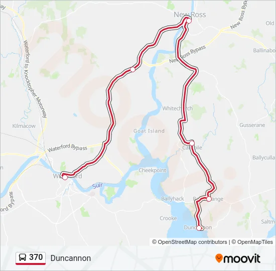 370 Bus Line Map