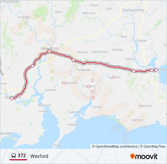 372 bus Line Map