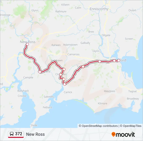372 Bus Line Map