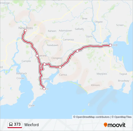 373 Bus Line Map
