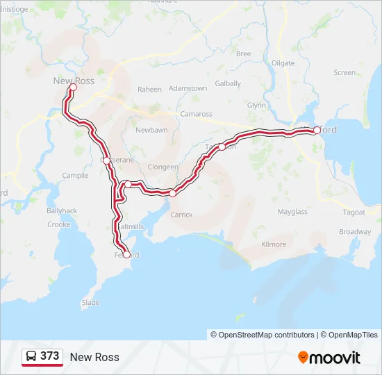 373 Bus Line Map
