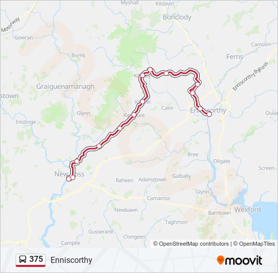 375 bus Line Map