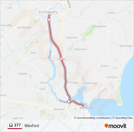377 Bus Line Map