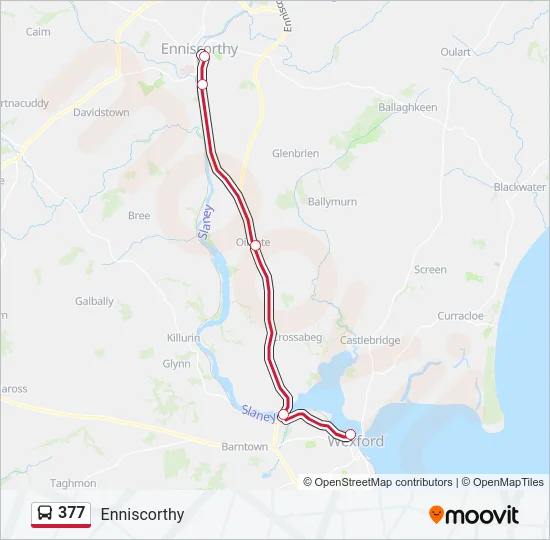 377 Bus Line Map