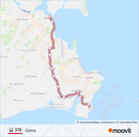 378 bus Line Map