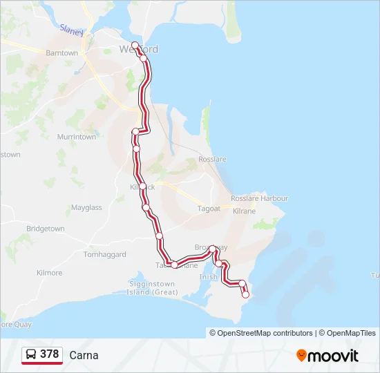 378 Bus Line Map