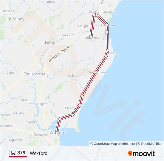 Plan de la ligne 379 de bus