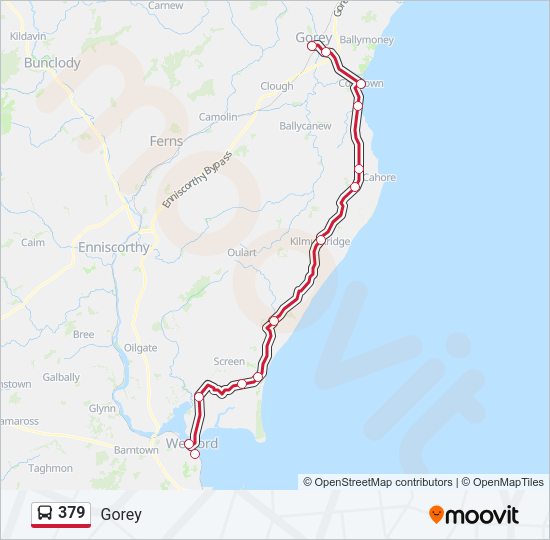 379 Bus Line Map