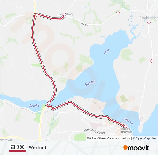 380 Bus Line Map