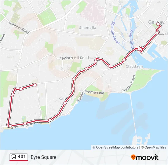 401 Bus Line Map