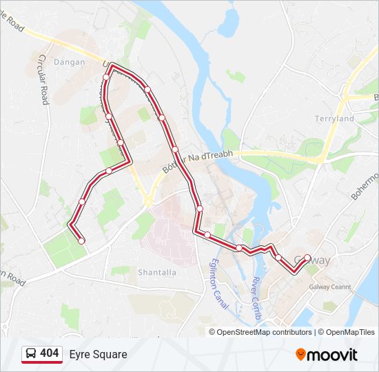 404 Bus Line Map