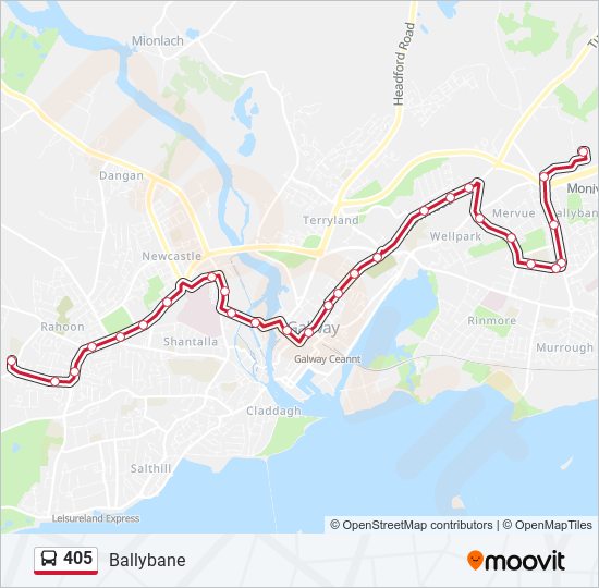 405 Bus Line Map