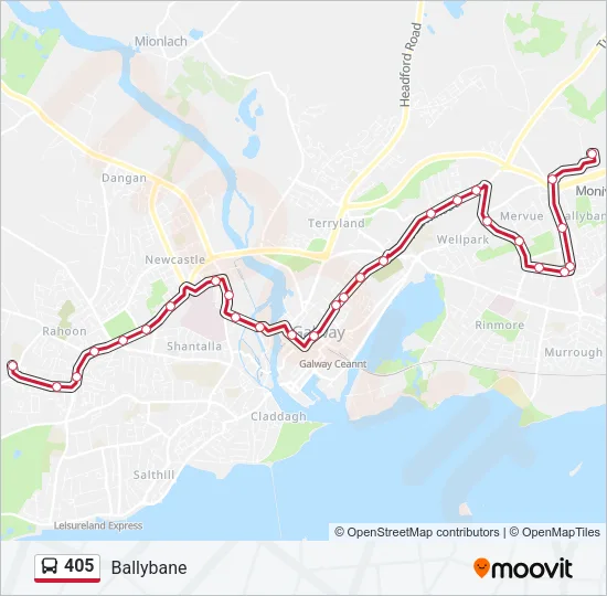 405 Bus Line Map