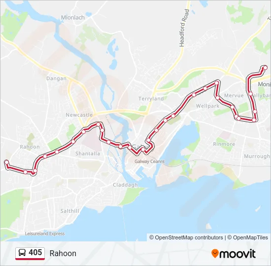 405 Bus Line Map