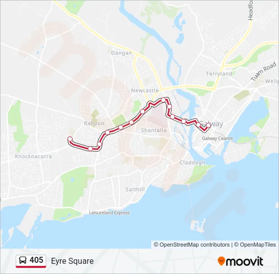 405 Bus Line Map