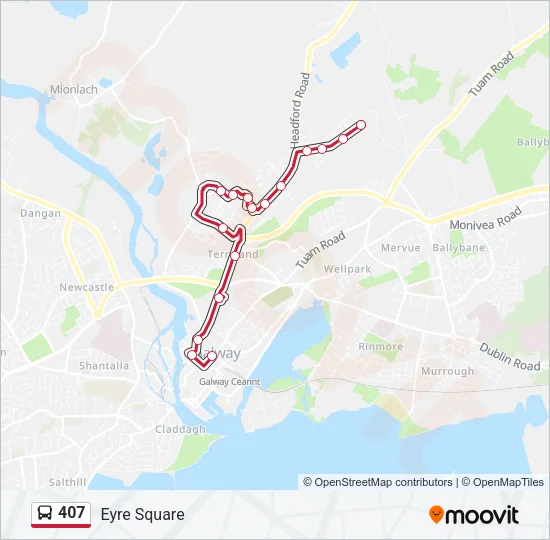 407 Bus Line Map