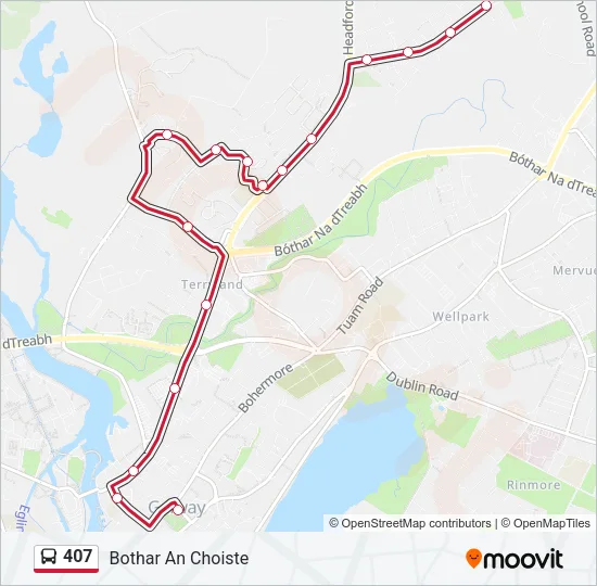 407 Bus Line Map