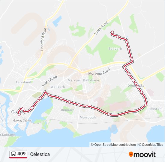409 Bus Line Map