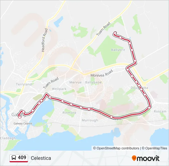 409 Bus Line Map