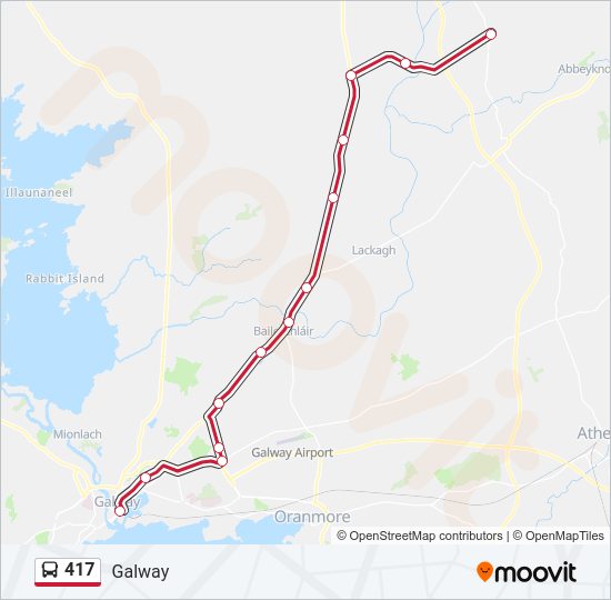 417 bus Line Map