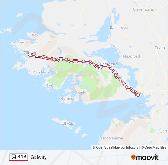 419 Bus Line Map