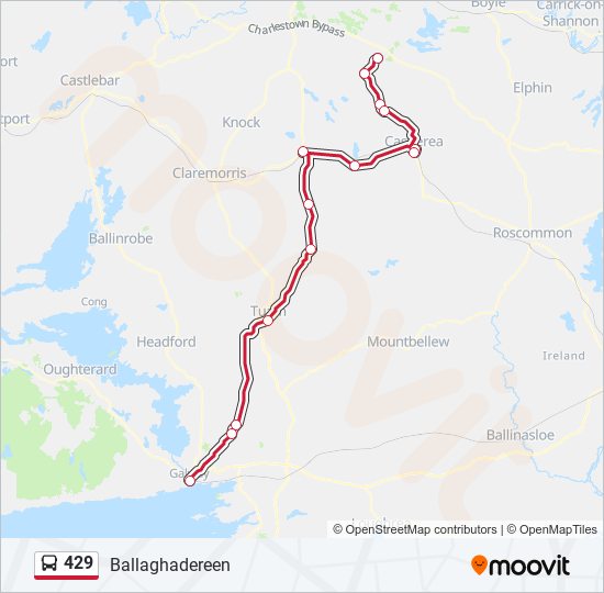 429 Bus Line Map