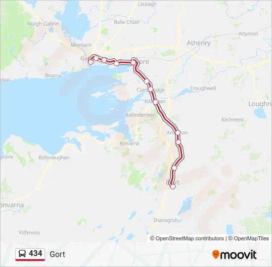 434 Bus Line Map