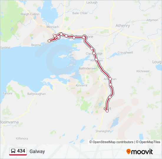 434 Bus Line Map